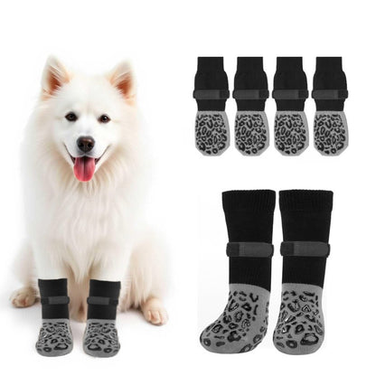 Non-Slip Dog Boots for Senior & Arthritic Dogs – Hardwood Floor Traction (Set of 4)