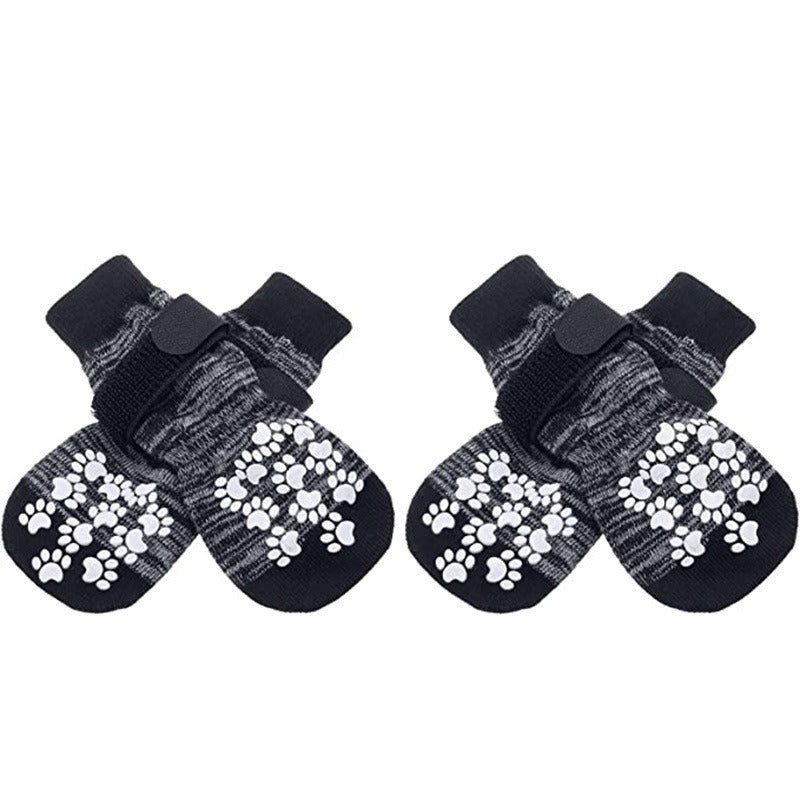 Non-Slip Dog Boots for Senior & Arthritic Dogs – Hardwood Floor Traction (Set of 4)