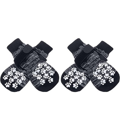 Non-Slip Dog Boots for Senior & Arthritic Dogs – Hardwood Floor Traction (Set of 4)