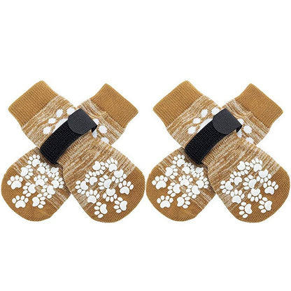 Non-Slip Dog Boots for Senior & Arthritic Dogs – Hardwood Floor Traction (Set of 4)
